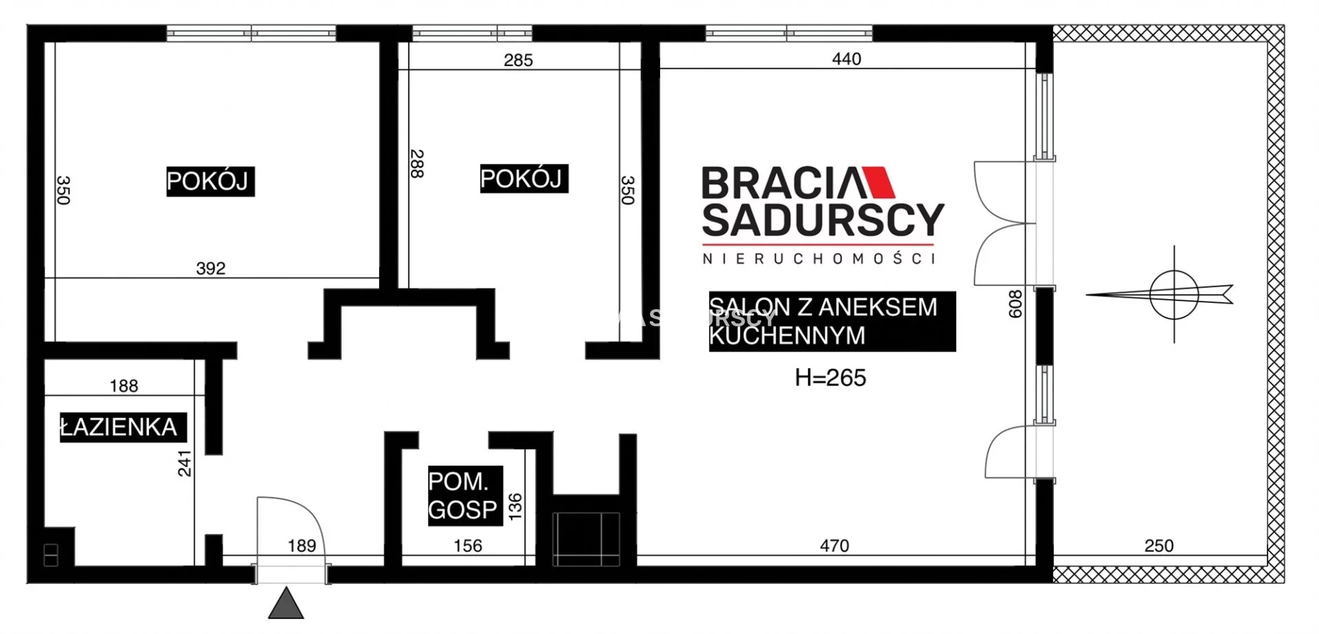 3 pokoje, mieszkanie 65,74 m², piętro 7, oferta nr , BS4-MS-312218, Kraków, Grzegórzki, Grzegórzecka