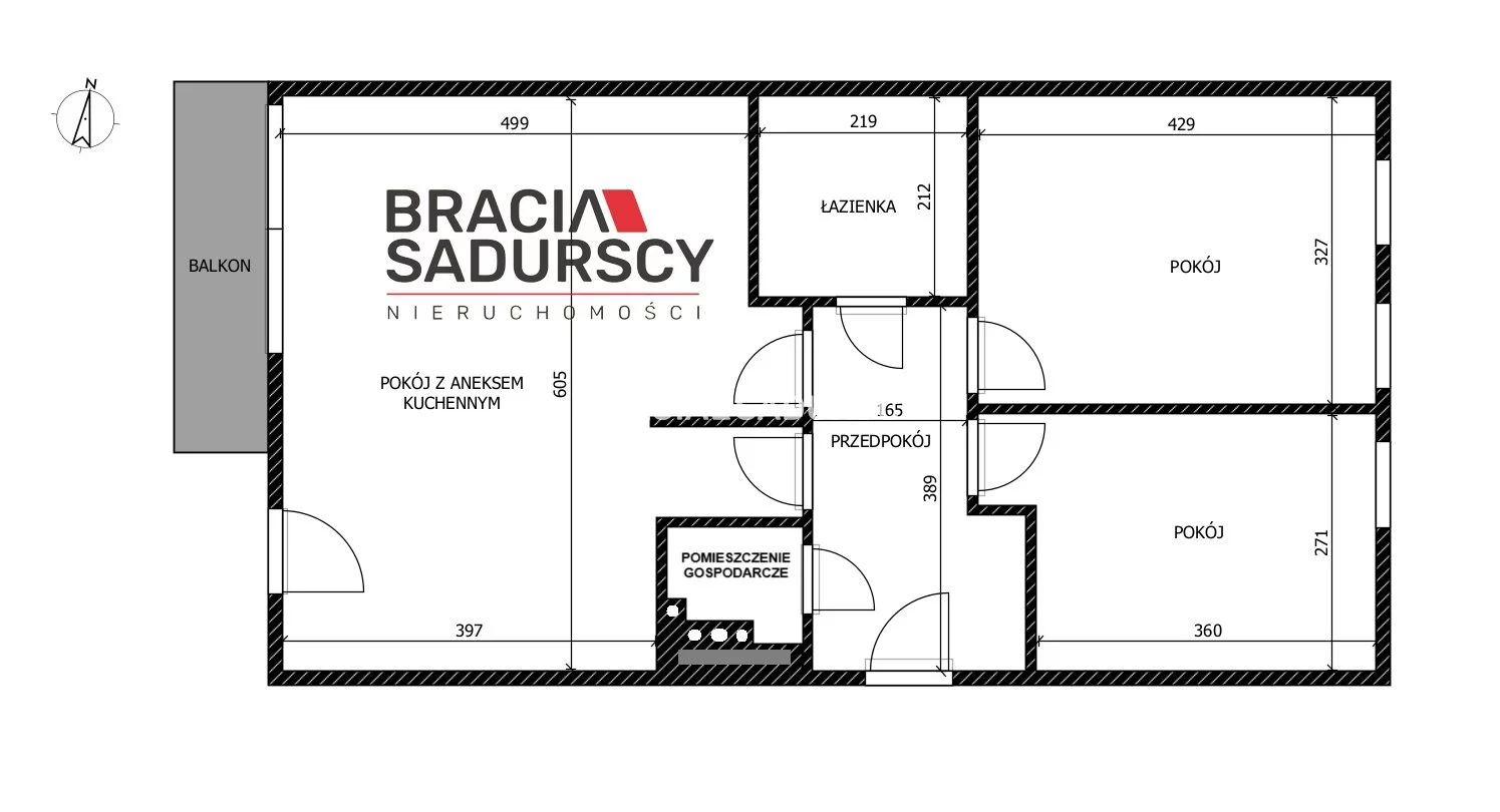 3 pokoje, mieszkanie 72,78 m², piętro 1, oferta nr , BS5-MS-311292-1, Kraków, Hoffmanowej