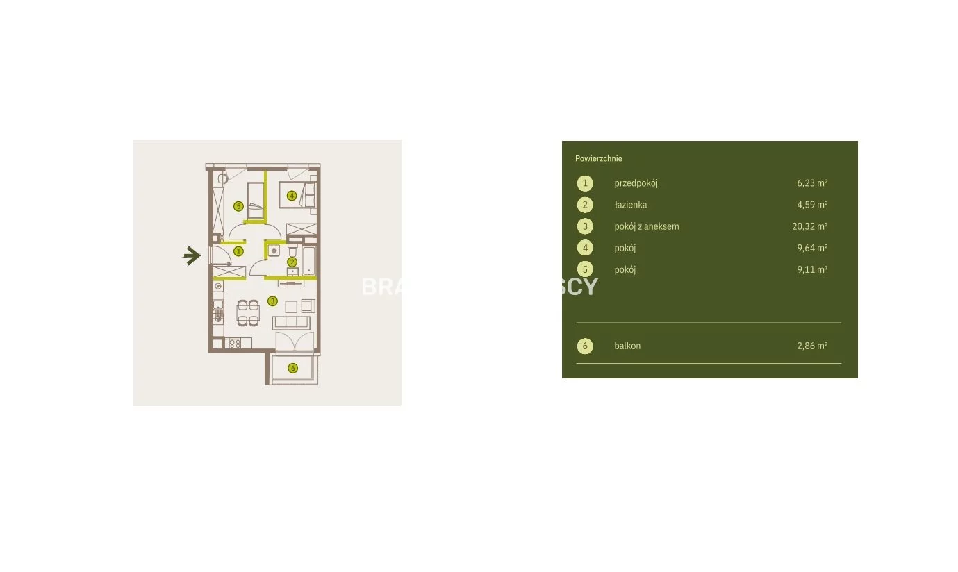 3 pokoje, mieszkanie 49,89 m², piętro 7, oferta nr , BS2-MS-311674-4, Kraków, Prądnik Biały, Imbramowska