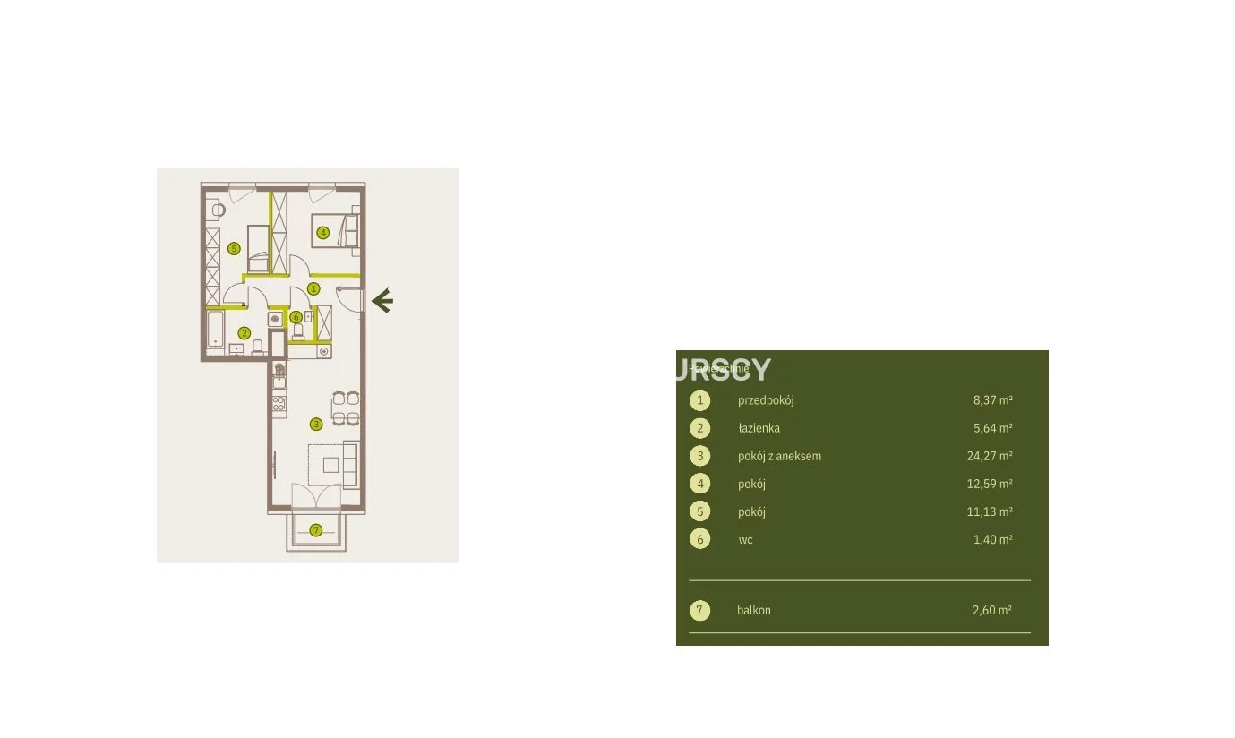 3 pokoje, mieszkanie 63,39 m², piętro 2, oferta nr , BS2-MS-311686-4, Kraków, Prądnik Biały, Imbramowska
