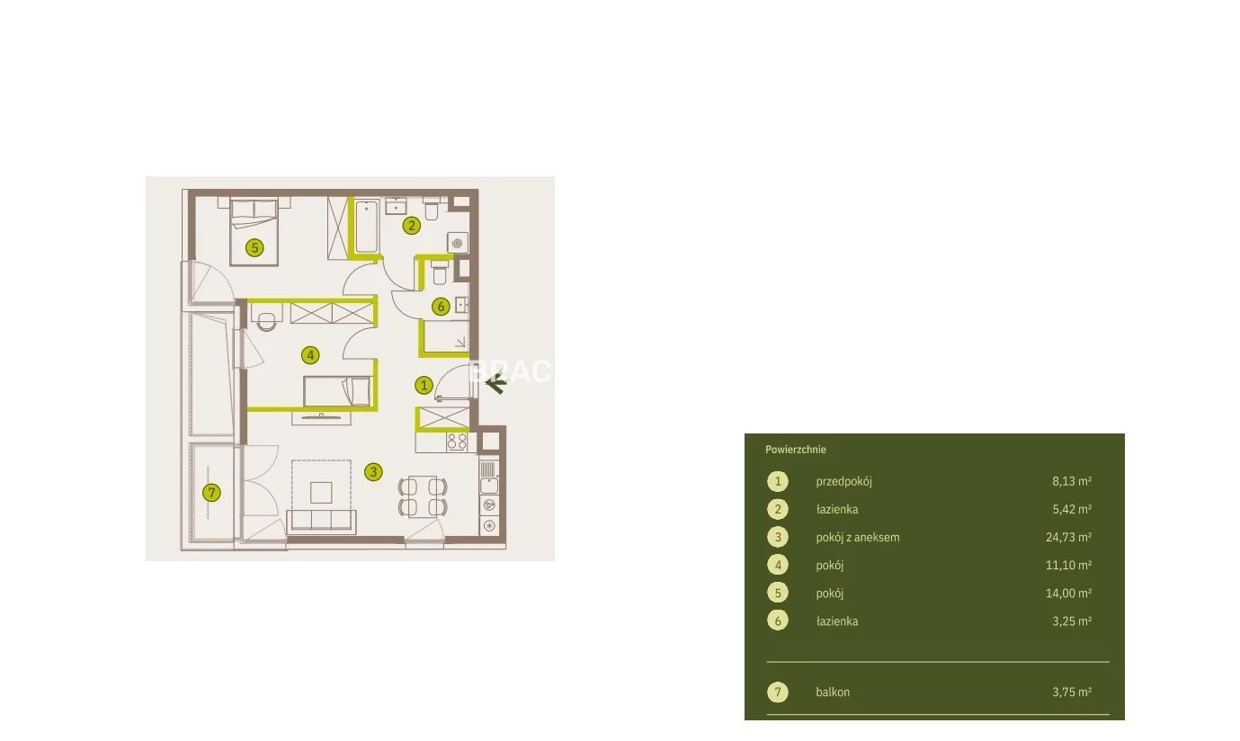 3 pokoje, mieszkanie 66,62 m², piętro 6, oferta nr , BS2-MS-311936-5, Kraków, Prądnik Biały, Imbramowska