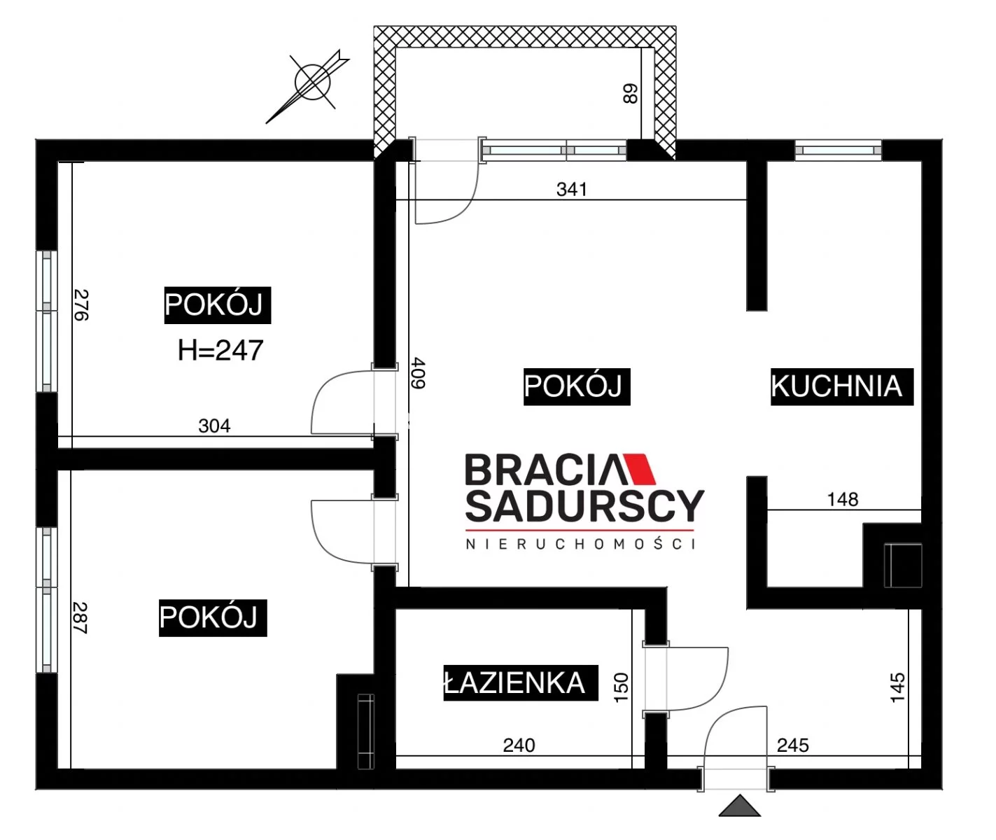 3 pokoje, mieszkanie 43,36 m², piętro 7, oferta nr , BS5-MS-311671-1, Kraków, Bieńczyce, os. Jagiellońskie