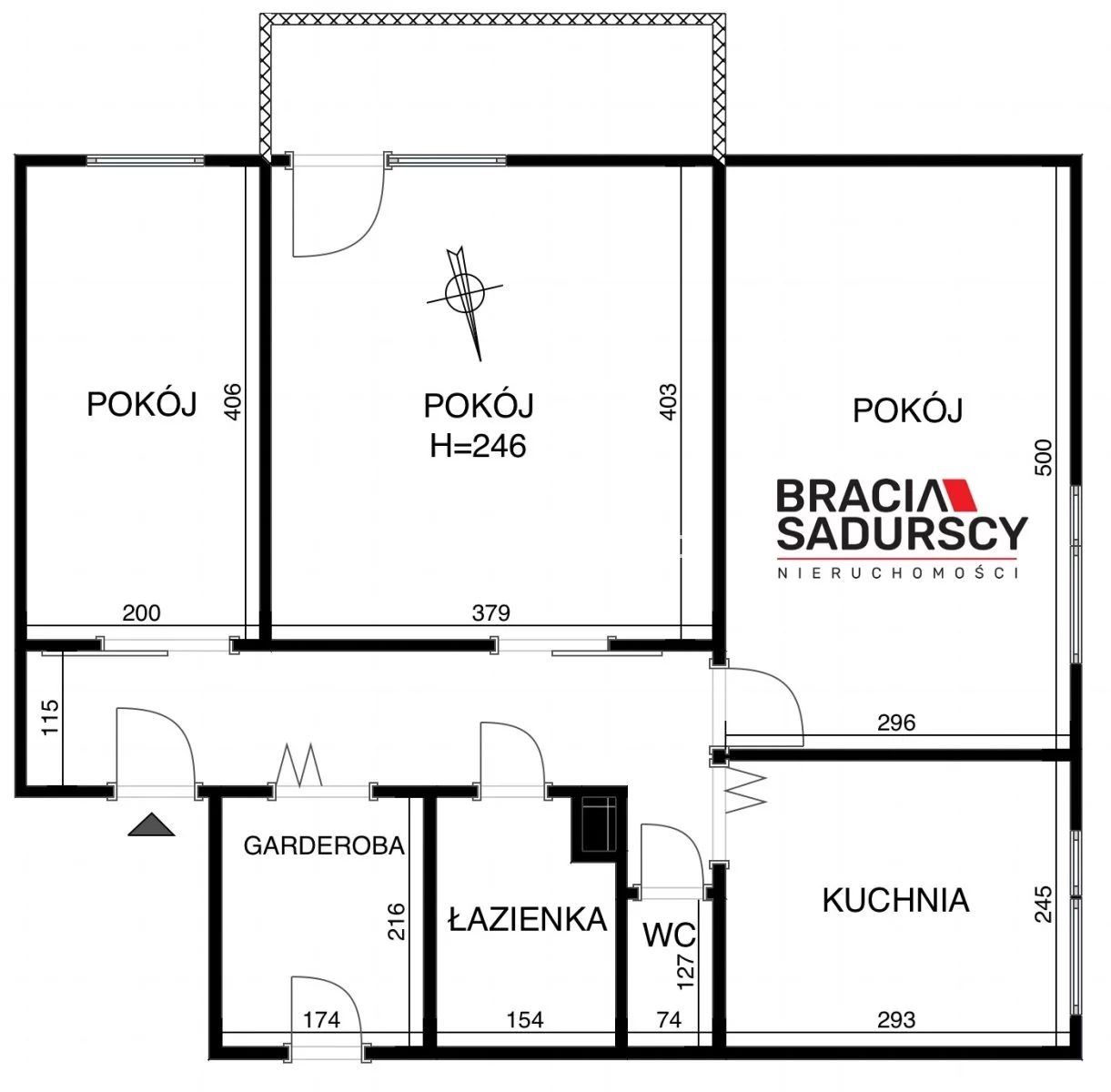 3 pokoje, mieszkanie 61,00 m², piętro 1, oferta nr , BS3-MS-309254-1, Wieliczka, Janińska