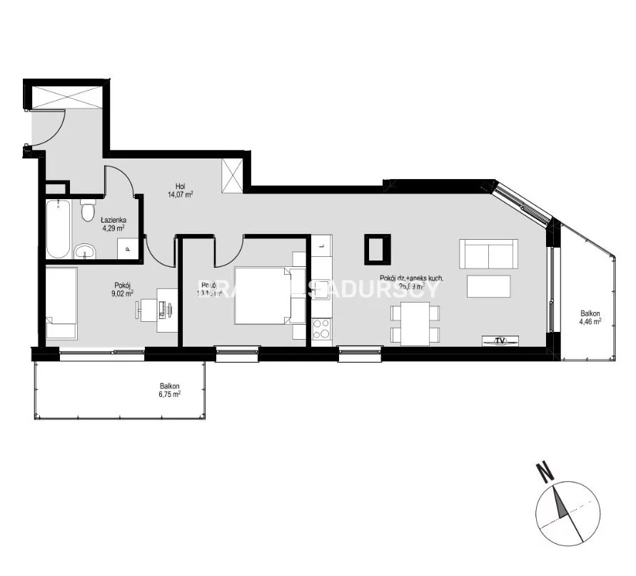 3 pokoje, mieszkanie 63,43 m², piętro 4, oferta nr , BS2-MS-300703-30, Kraków, Prądnik Czerwony, Józefa Łepkowskiego