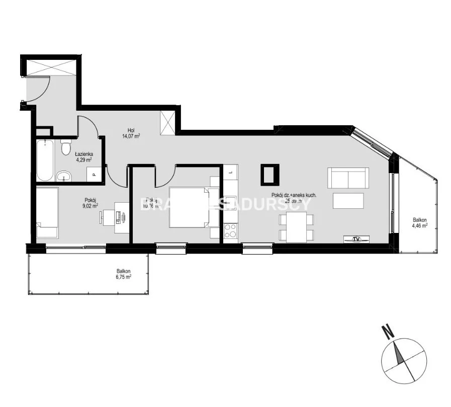 3 pokoje, mieszkanie 63,43 m², piętro 1, oferta nr , BS2-MS-300706-30, Kraków, Prądnik Czerwony, Józefa Łepkowskiego