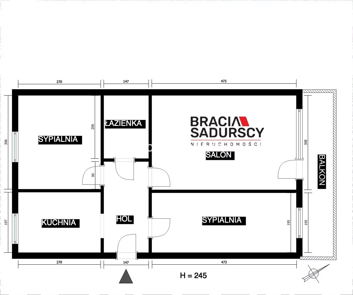 3 pokoje, mieszkanie 47,00 m², piętro 5, oferta nr , BS5-MS-311070-1, Kraków, Bieńczyce, Osiedle Niepodległości