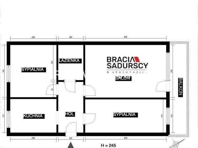 3 pokoje, mieszkanie 47,00 m², piętro 5, oferta nr , BS5-MS-311070-2, Kraków, Bieńczyce, Osiedle Niepodległości