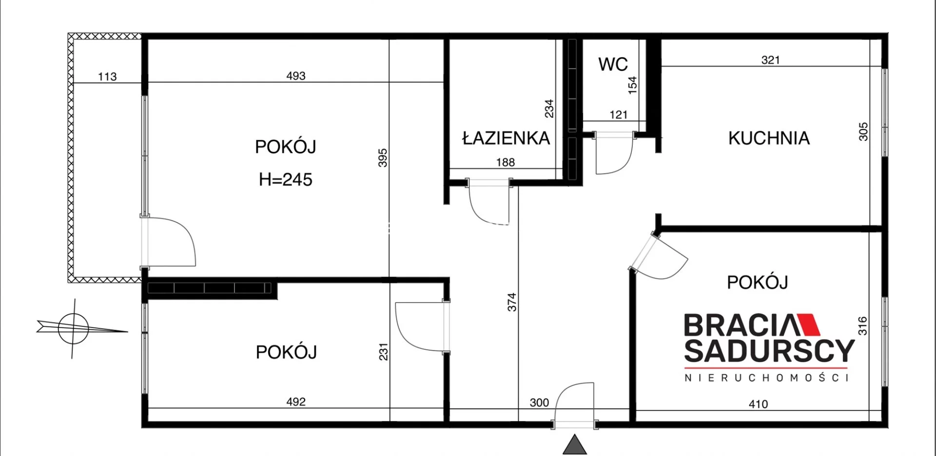3 pokoje, mieszkanie 74,10 m², piętro 3, oferta nr , BS1-MS-309469-37, Kraków, Prądnik Biały, Górka Narodowa, Kuźnicy Kołłątajowskiej