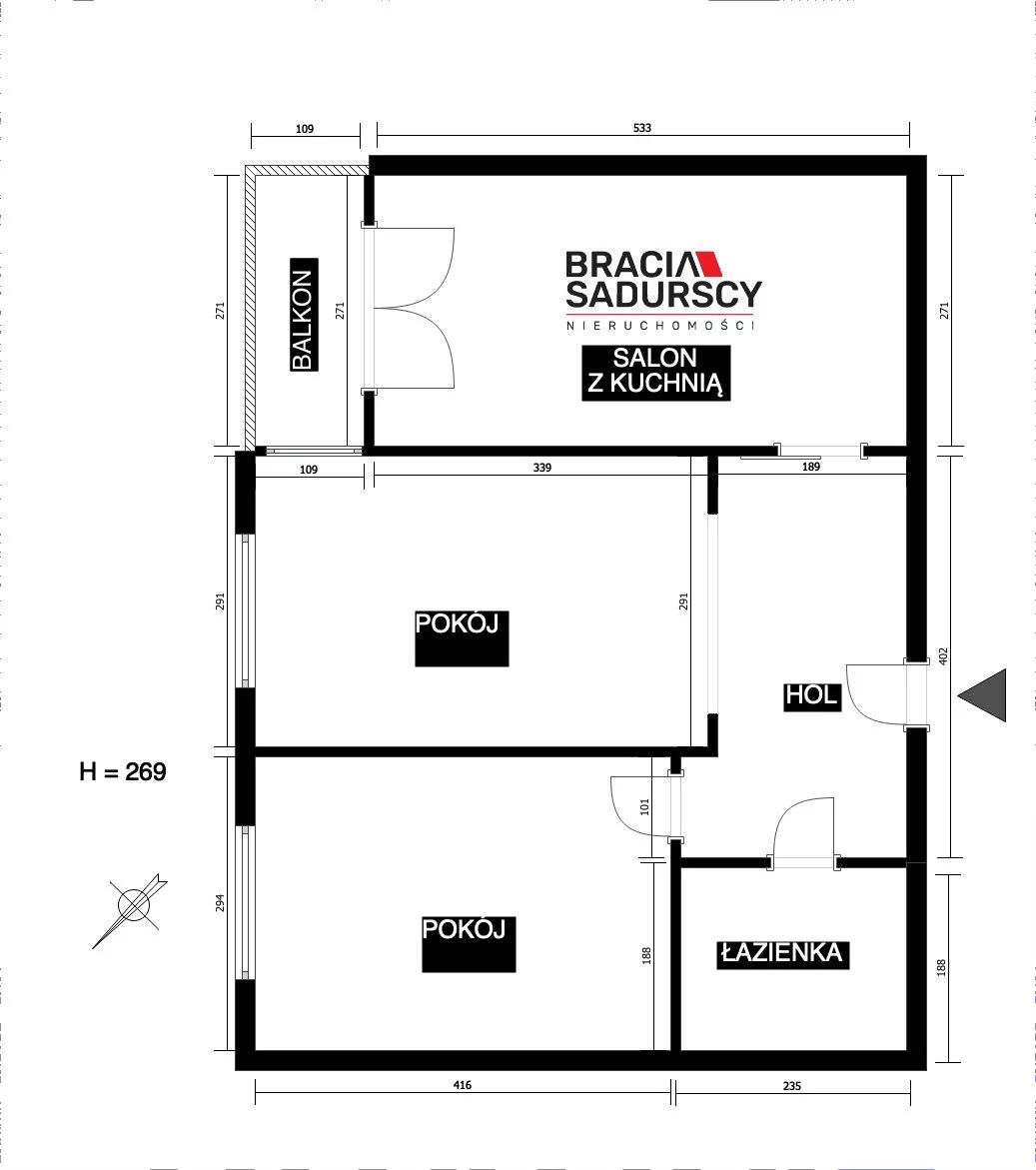 3 pokoje, mieszkanie 51,36 m², piętro 1, oferta nr , BS1-MS-312145-1, Kraków, Krowodrza, Łobzów, Lubelska