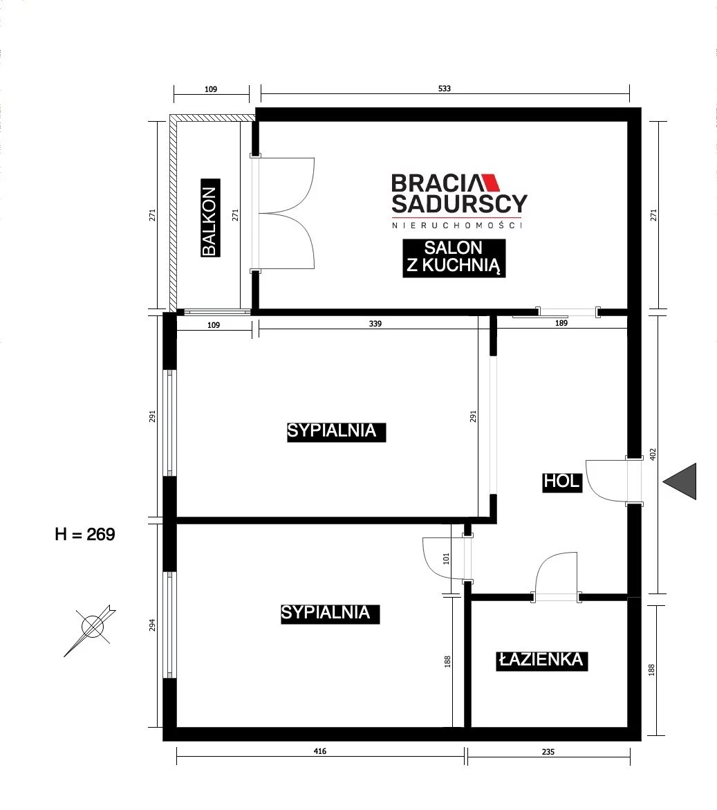 3 pokoje, mieszkanie 51,36 m², piętro 1, oferta nr , BS1-MS-312145-1, Kraków, Krowodrza, Łobzów, Lubelska