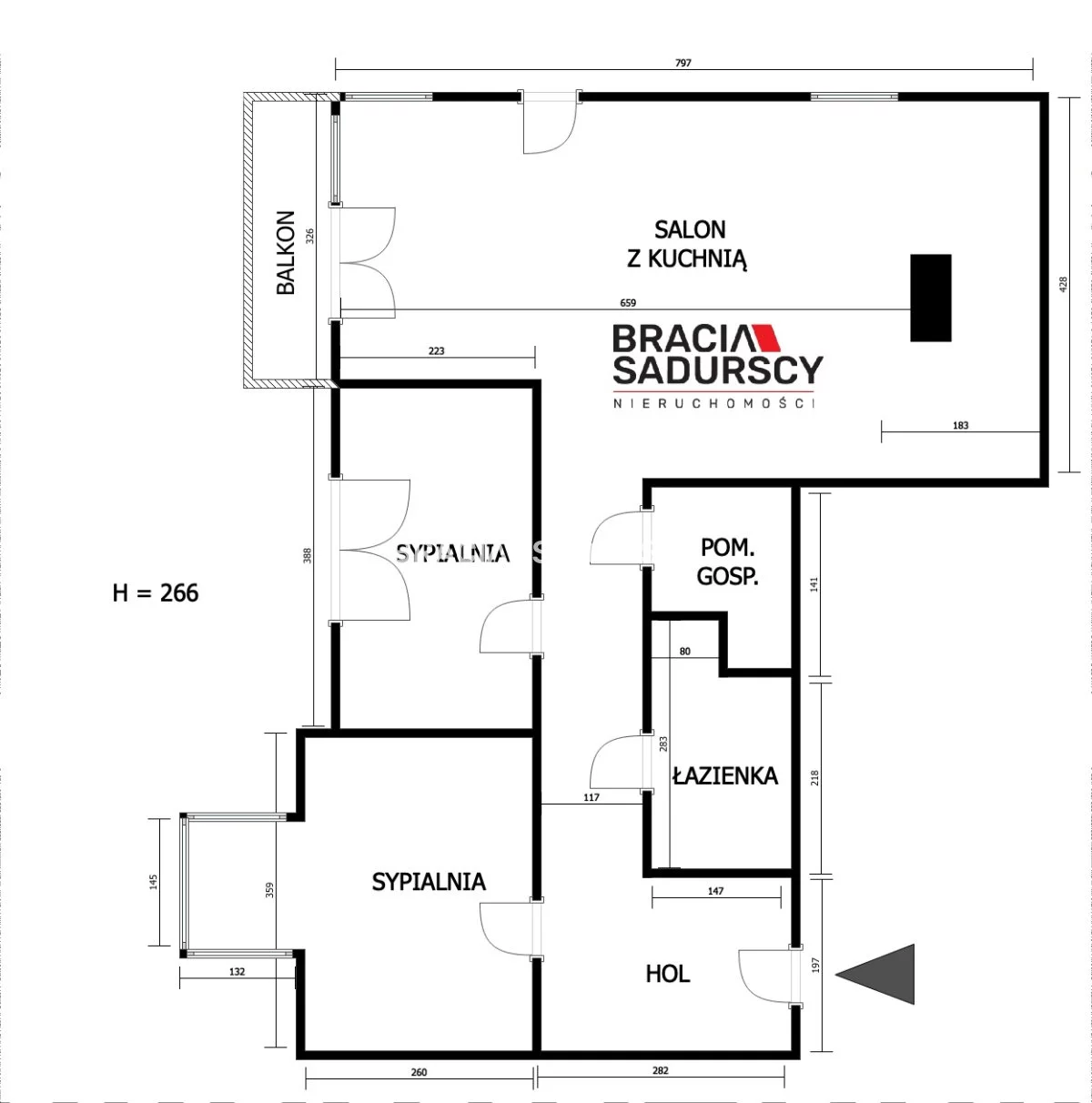 3 pokoje, mieszkanie 69,35 m², piętro 2, oferta nr , BS4-MS-309277-2, Kraków, Dębniki, Ludwinów, Mieszczańska