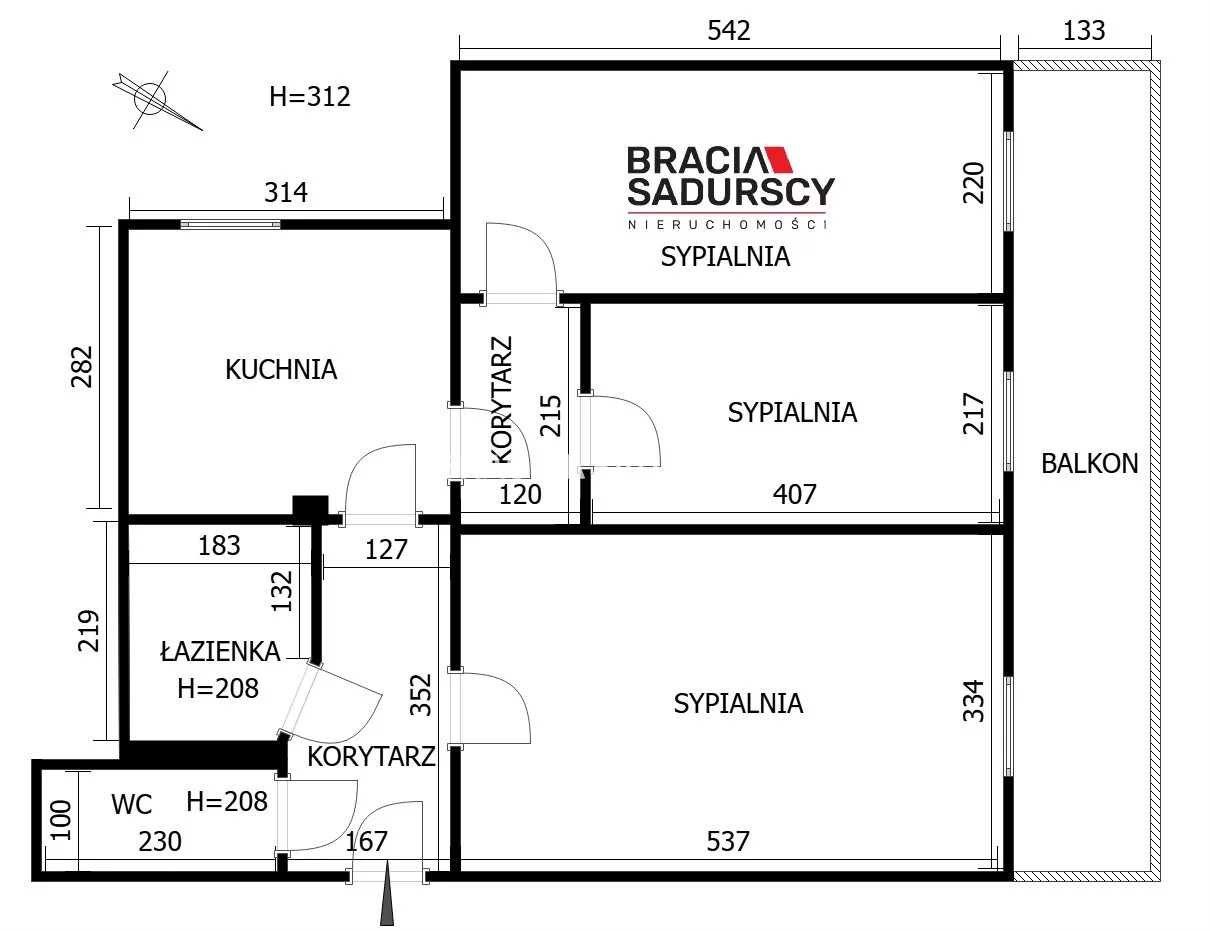 Mieszkanie trzypokojowe 62,50 m², Kraków, Stare Miasto, Śródmieście, Morawskiego, Sprzedaż