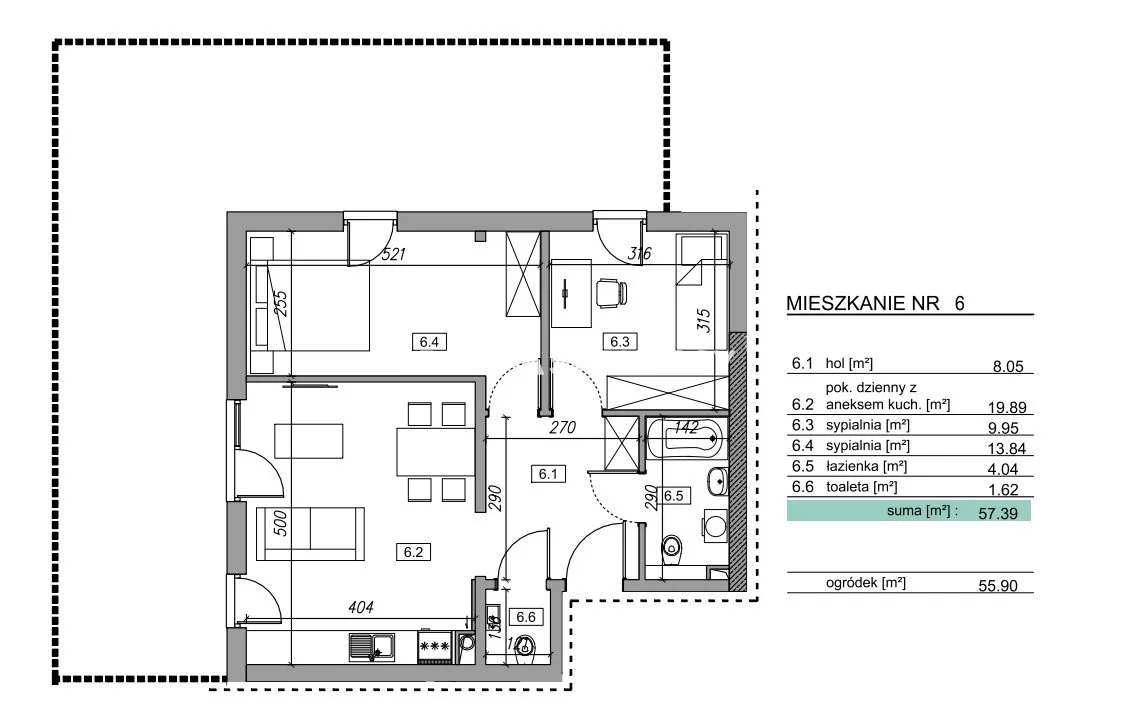 3 pokoje, mieszkanie 45,45 m², parter, oferta nr , BS2-MS-305785-12, Myślenice