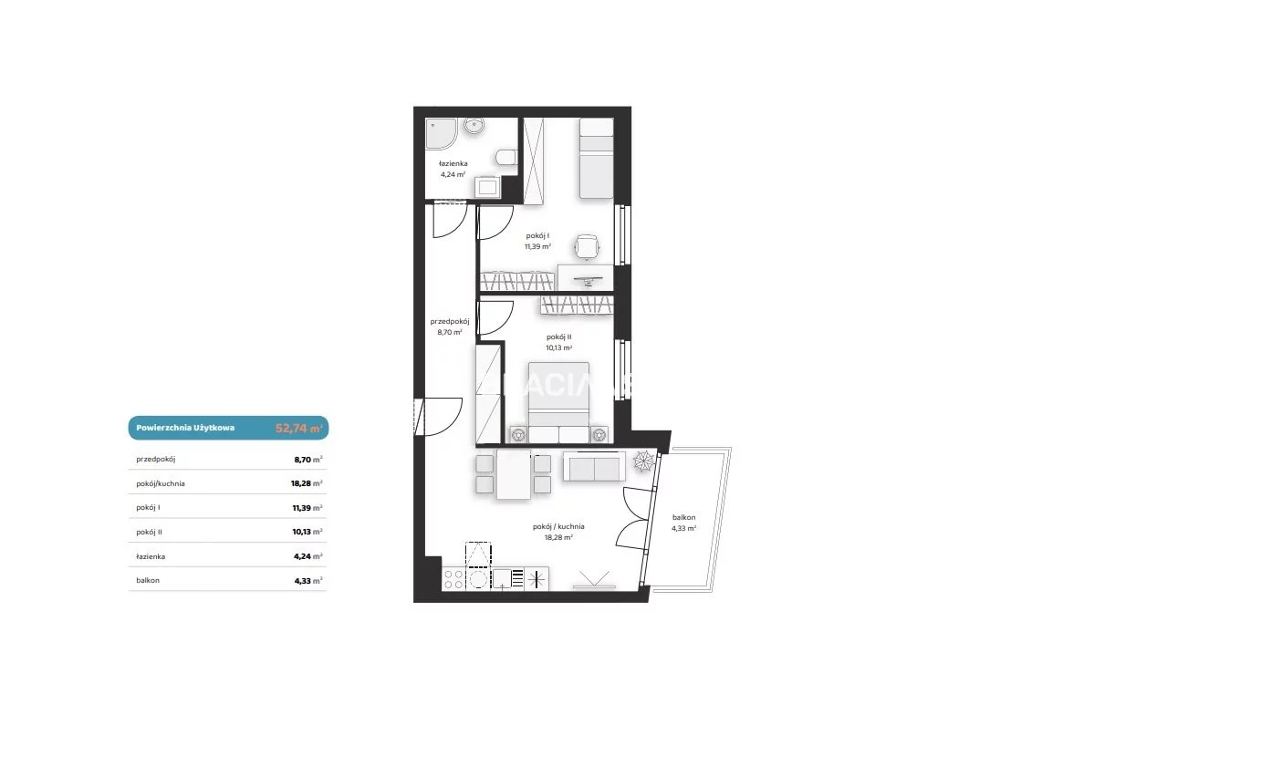 3 pokoje, mieszkanie 52,74 m², piętro 3, oferta nr , BS2-MS-312492, Kraków, Prądnik Biały, Noblistów Polskich
