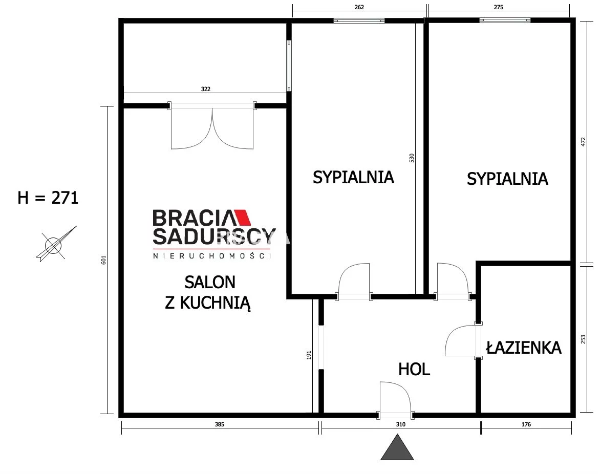3 pokoje, mieszkanie 58,00 m², piętro 8, oferta nr , BS1-MS-310020-3, Kraków, Grzegórzki, Nullo