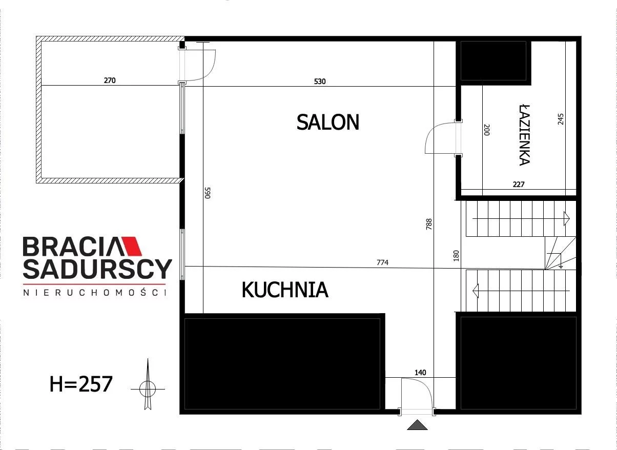 3 pokoje, mieszkanie 75,60 m², piętro 3, oferta nr , BS3-MS-308018-3, Kraków, Dębniki, Obozowa