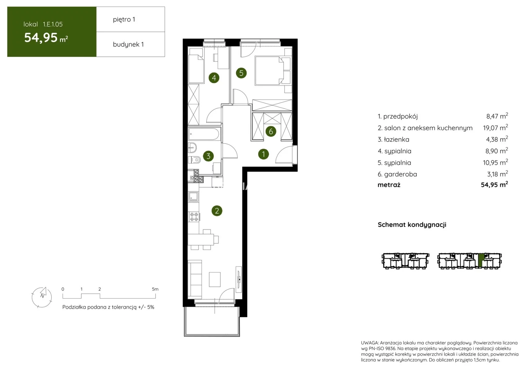 3 pokoje, mieszkanie 54,95 m², piętro 1, oferta nr , BS2-MS-304000-4, Kraków, Prądnik Biały, Pękowicka