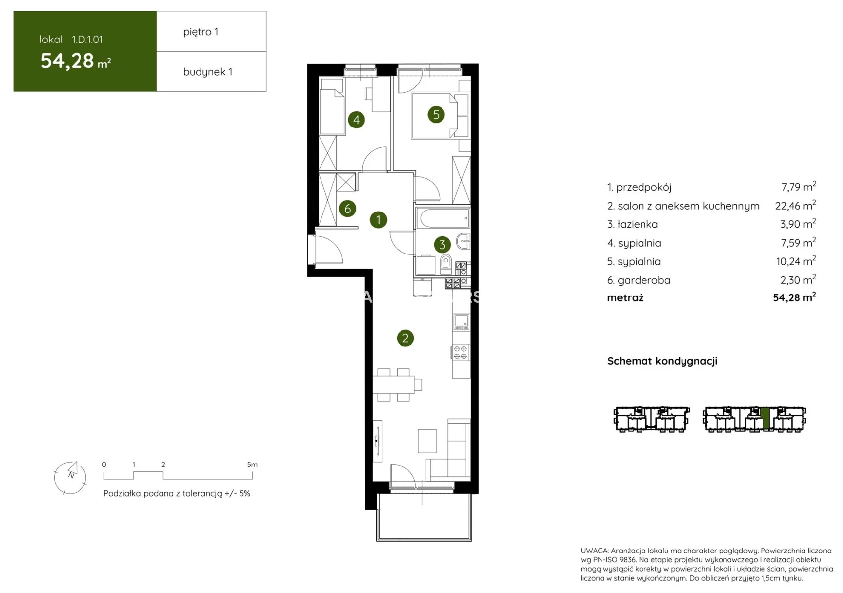 3 pokoje, mieszkanie 54,28 m², piętro 1, oferta nr , BS2-MS-303990-4, Kraków, Prądnik Biały, Pękowicka