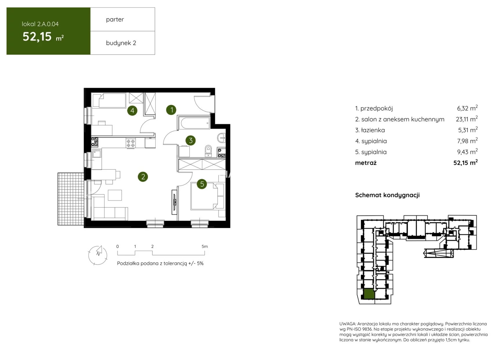 3 pokoje, mieszkanie 52,15 m², parter, oferta nr , BS2-MS-304195-4, Kraków, Prądnik Biały, Pękowicka