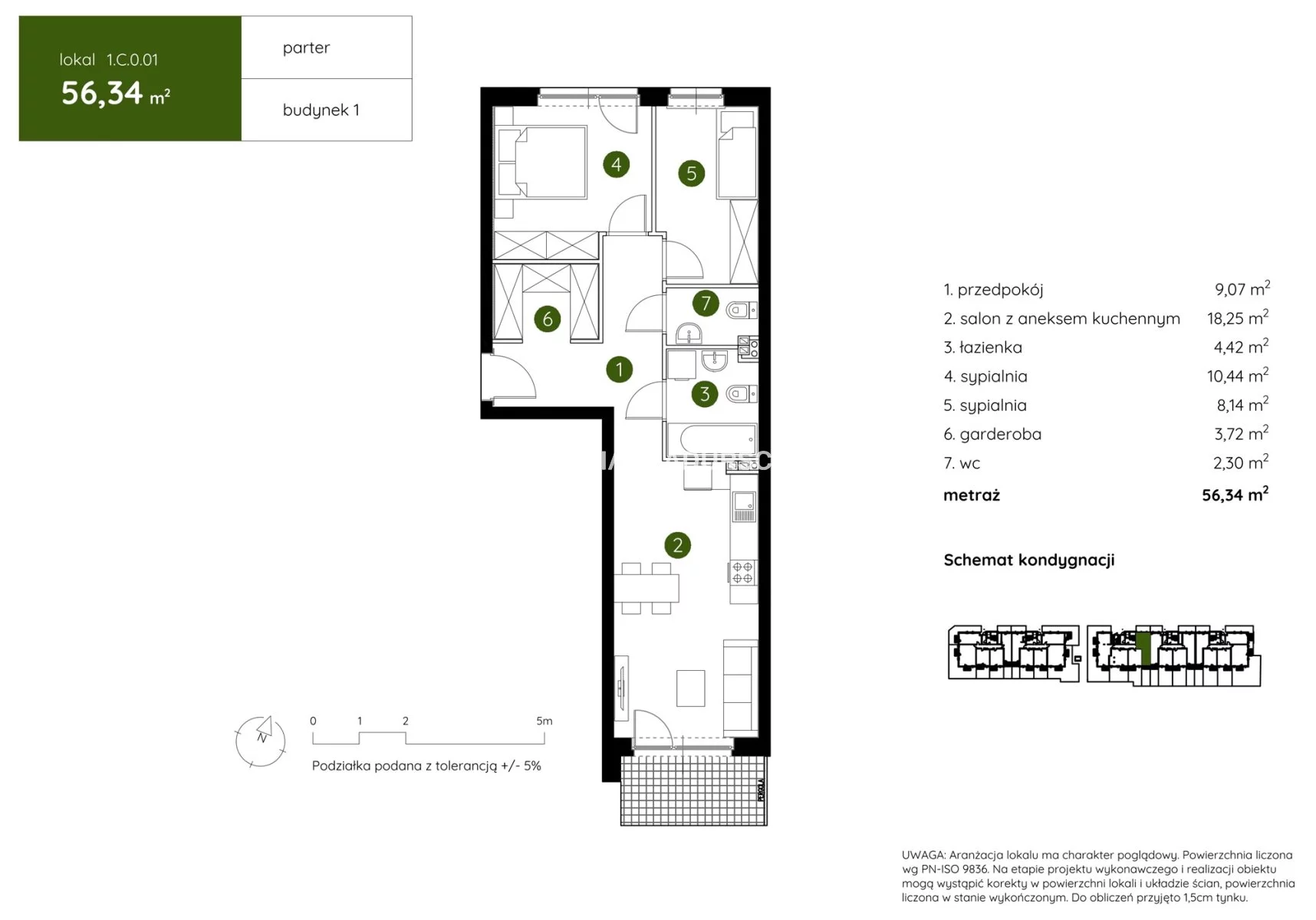 3 pokoje, mieszkanie 56,34 m², parter, oferta nr , BS2-MS-303947-4, Kraków, Prądnik Biały, Pękowicka