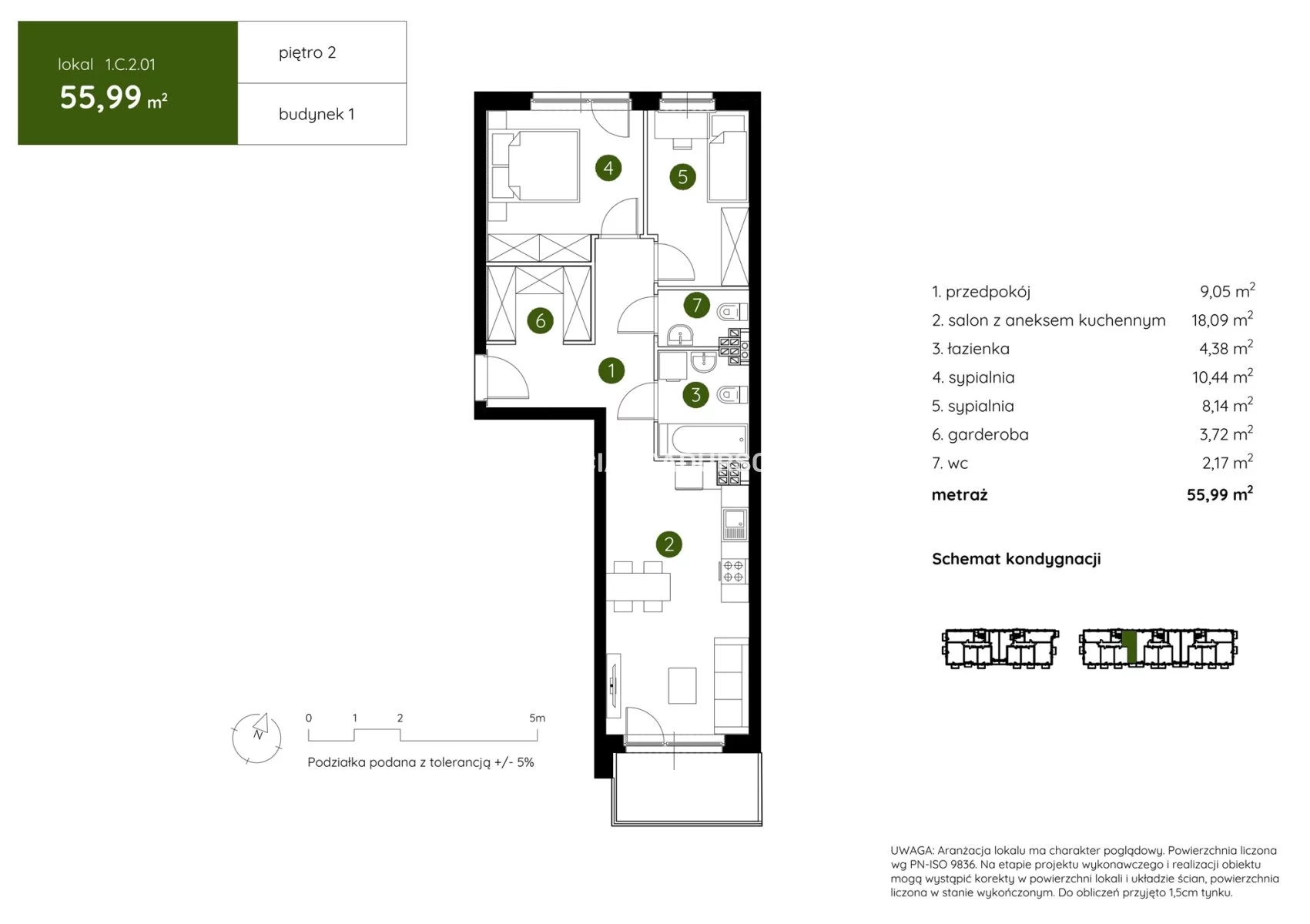 3 pokoje, mieszkanie 55,99 m², piętro 2, oferta nr , BS2-MS-304012-4, Kraków, Prądnik Biały, Pękowicka