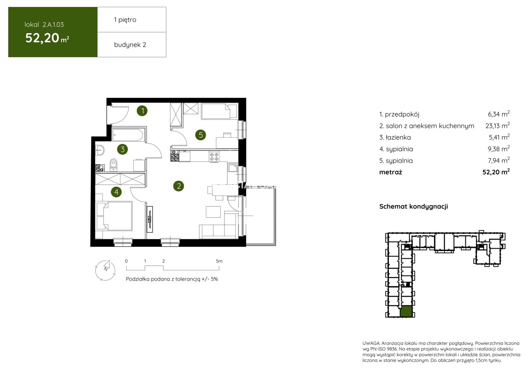 3 pokoje, mieszkanie 52,20 m², piętro 1, oferta nr , BS2-MS-304336-3, Kraków, Prądnik Biały, Pękowicka