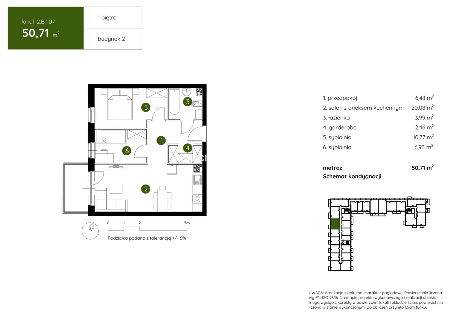 3 pokoje, mieszkanie 50,71 m², piętro 1, oferta nr , BS2-MS-304347-3, Kraków, Prądnik Biały, Pękowicka