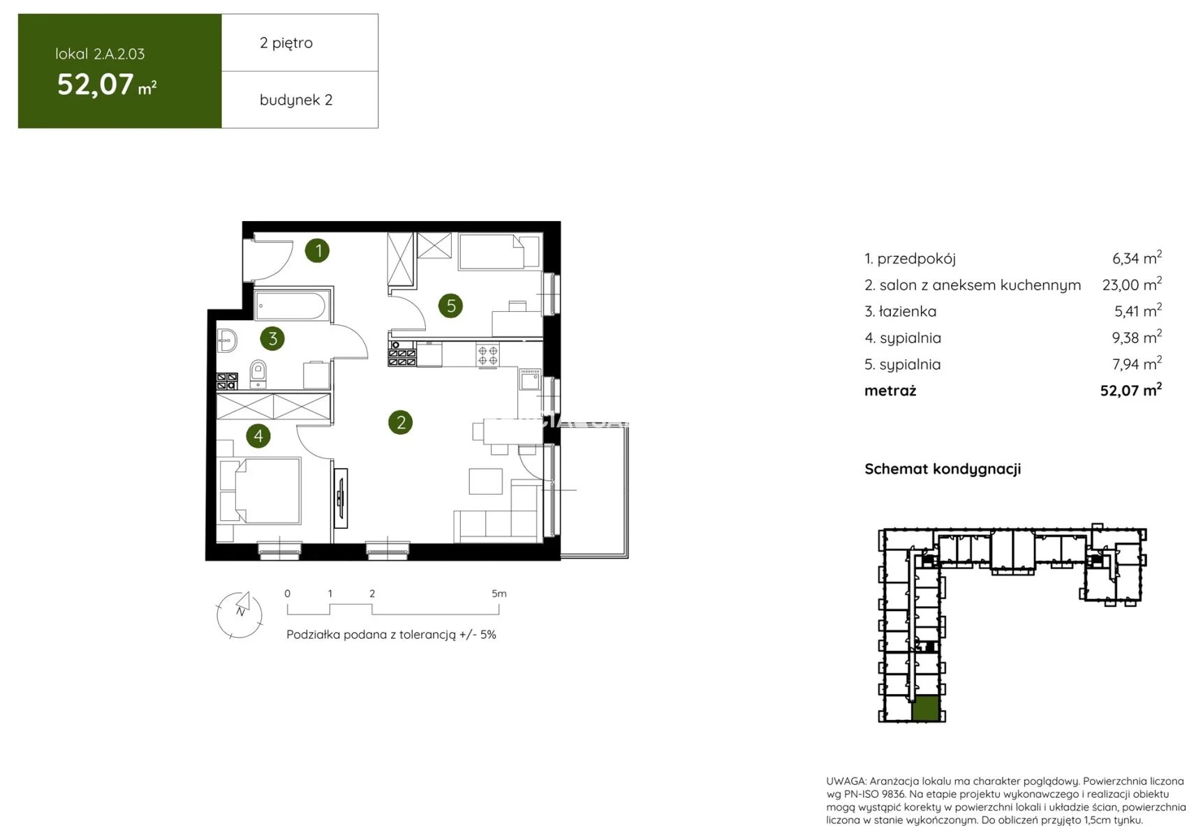 3 pokoje, mieszkanie 52,07 m², piętro 2, oferta nr , BS2-MS-304363-3, Kraków, Prądnik Biały, Pękowicka