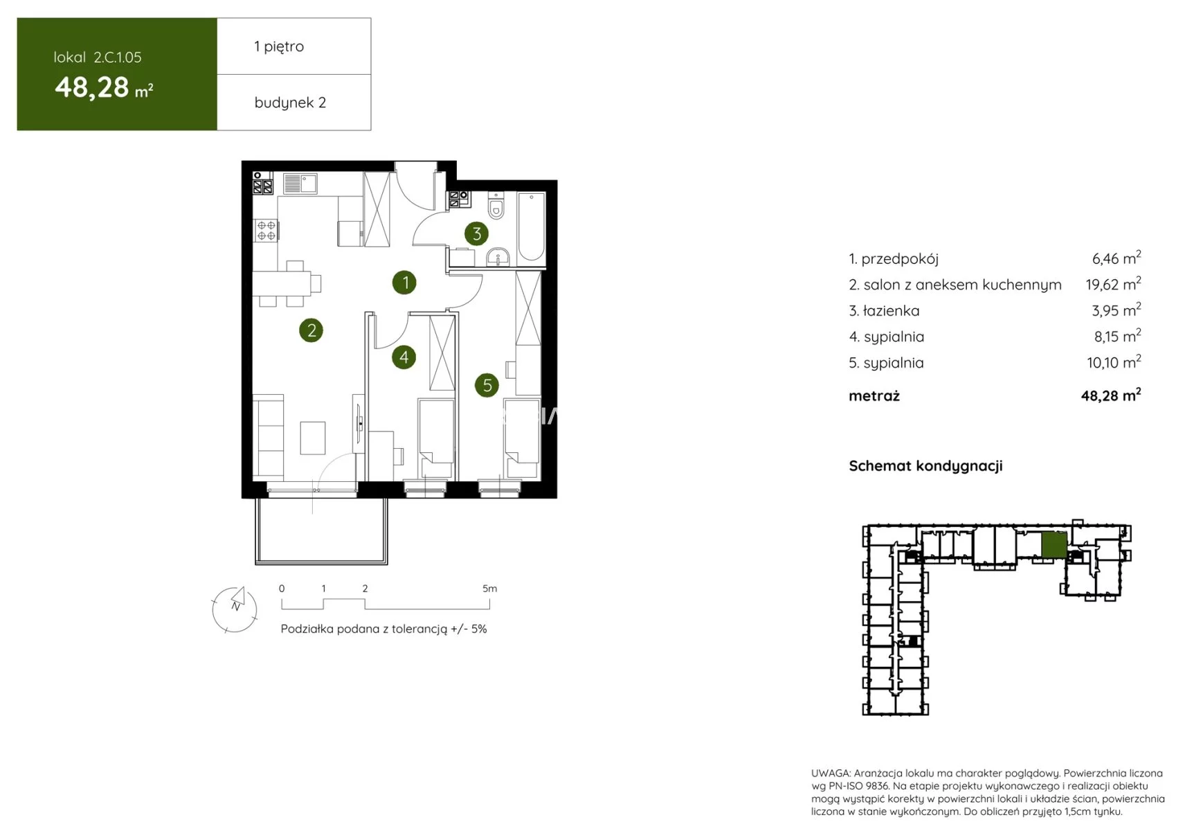 3 pokoje, mieszkanie 48,28 m², piętro 1, oferta nr , BS2-MS-304358-3, Kraków, Prądnik Biały, Pękowicka