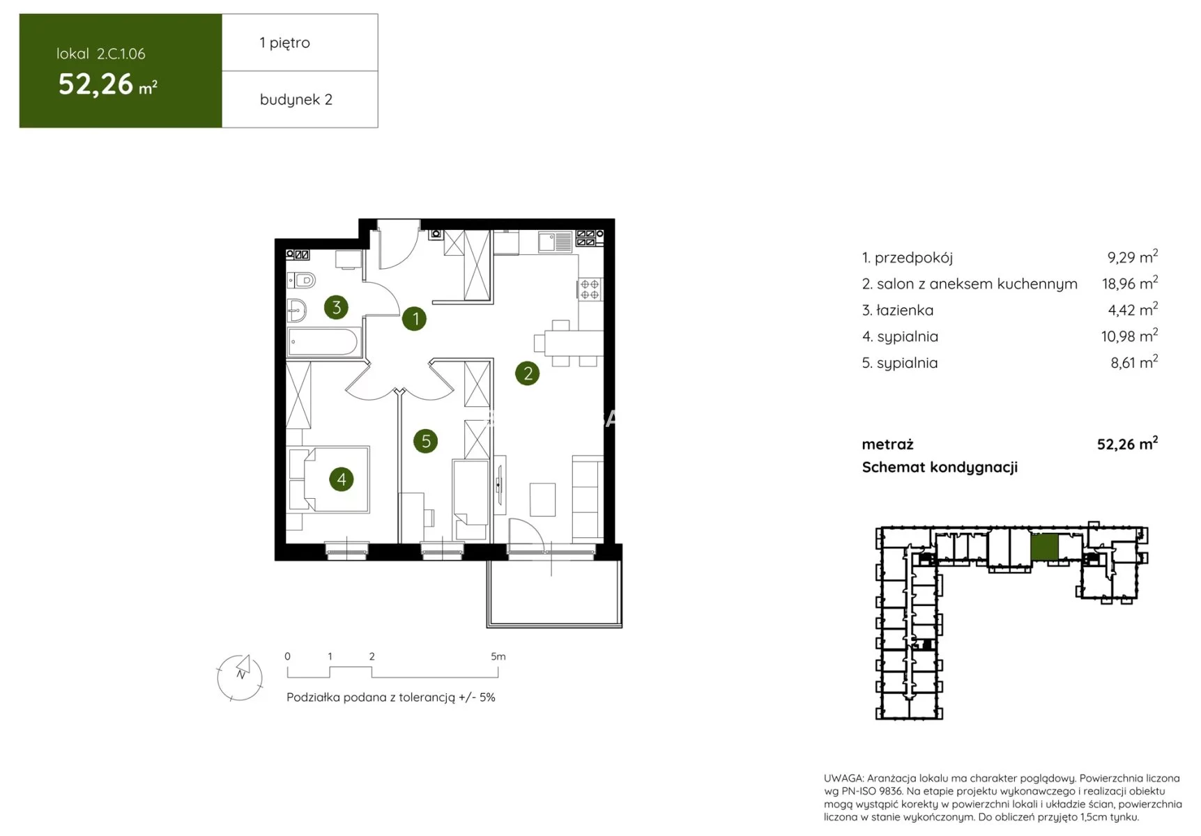 3 pokoje, mieszkanie 52,26 m², piętro 1, oferta nr , BS2-MS-304359-3, Kraków, Prądnik Biały, Pękowicka