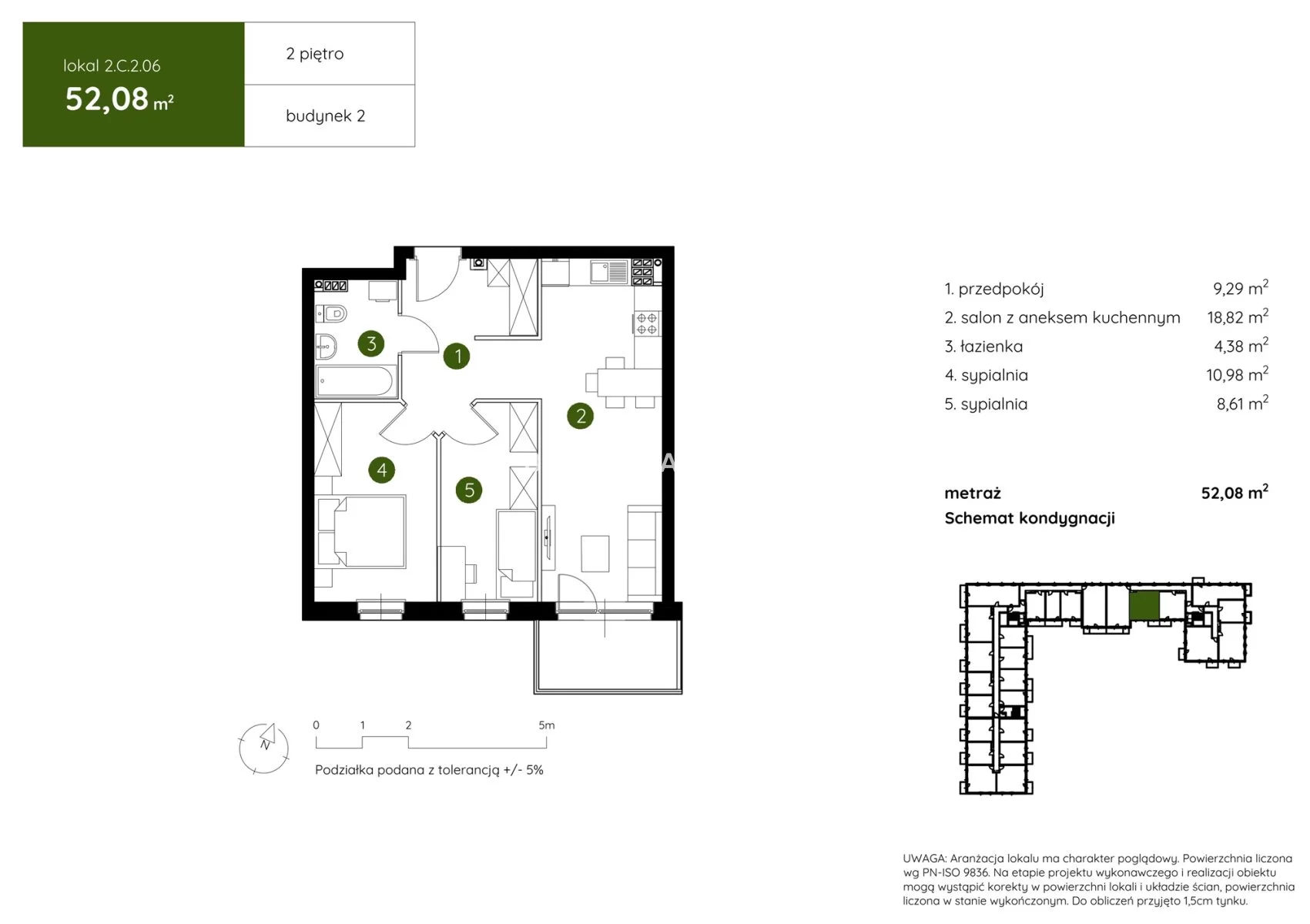 3 pokoje, mieszkanie 52,08 m², piętro 2, oferta nr , BS2-MS-304404-3, Kraków, Prądnik Biały, Pękowicka