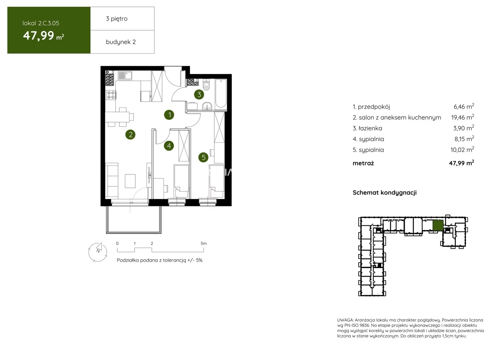 3 pokoje, mieszkanie 47,99 m², piętro 3, oferta nr , BS2-MS-304434-3, Kraków, Prądnik Biały, Pękowicka