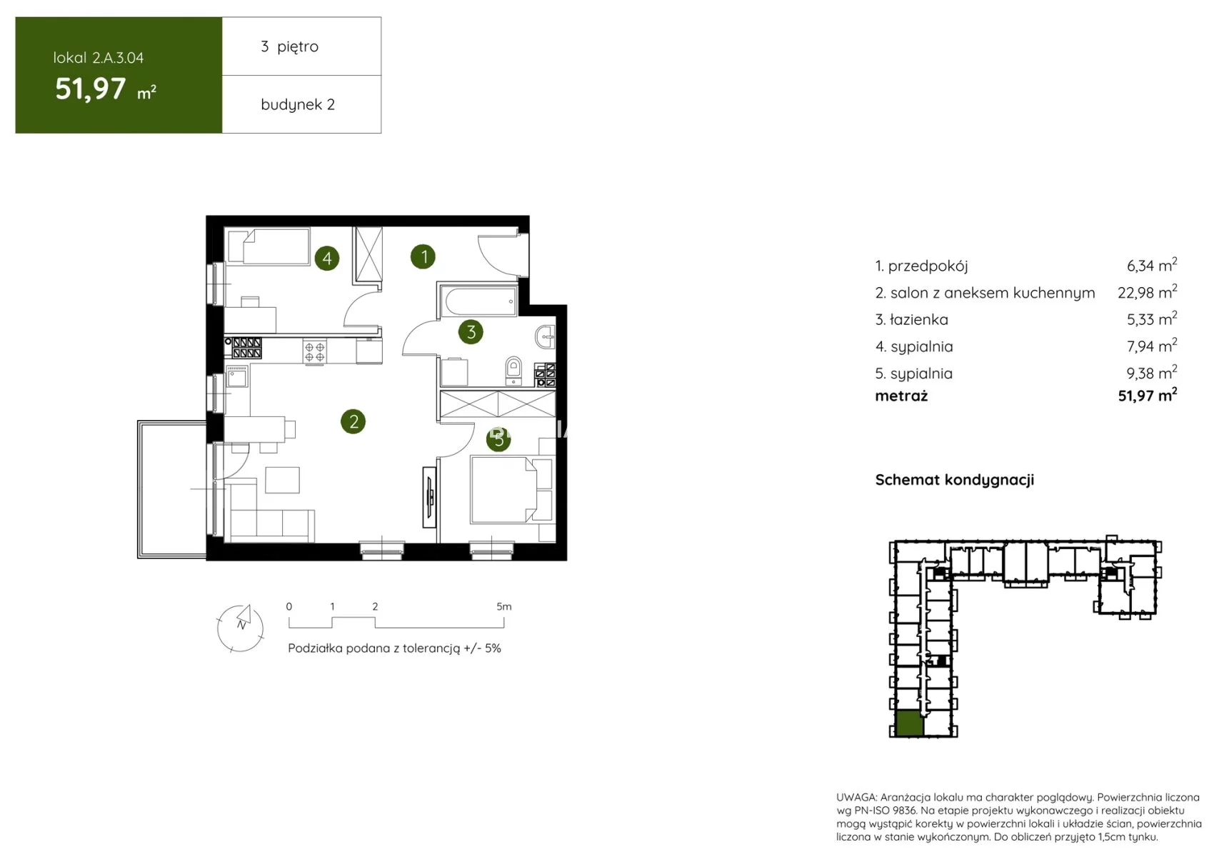 3 pokoje, mieszkanie 51,97 m², piętro 3, oferta nr , BS2-MS-304412-16, Kraków, Prądnik Biały, Pękowicka