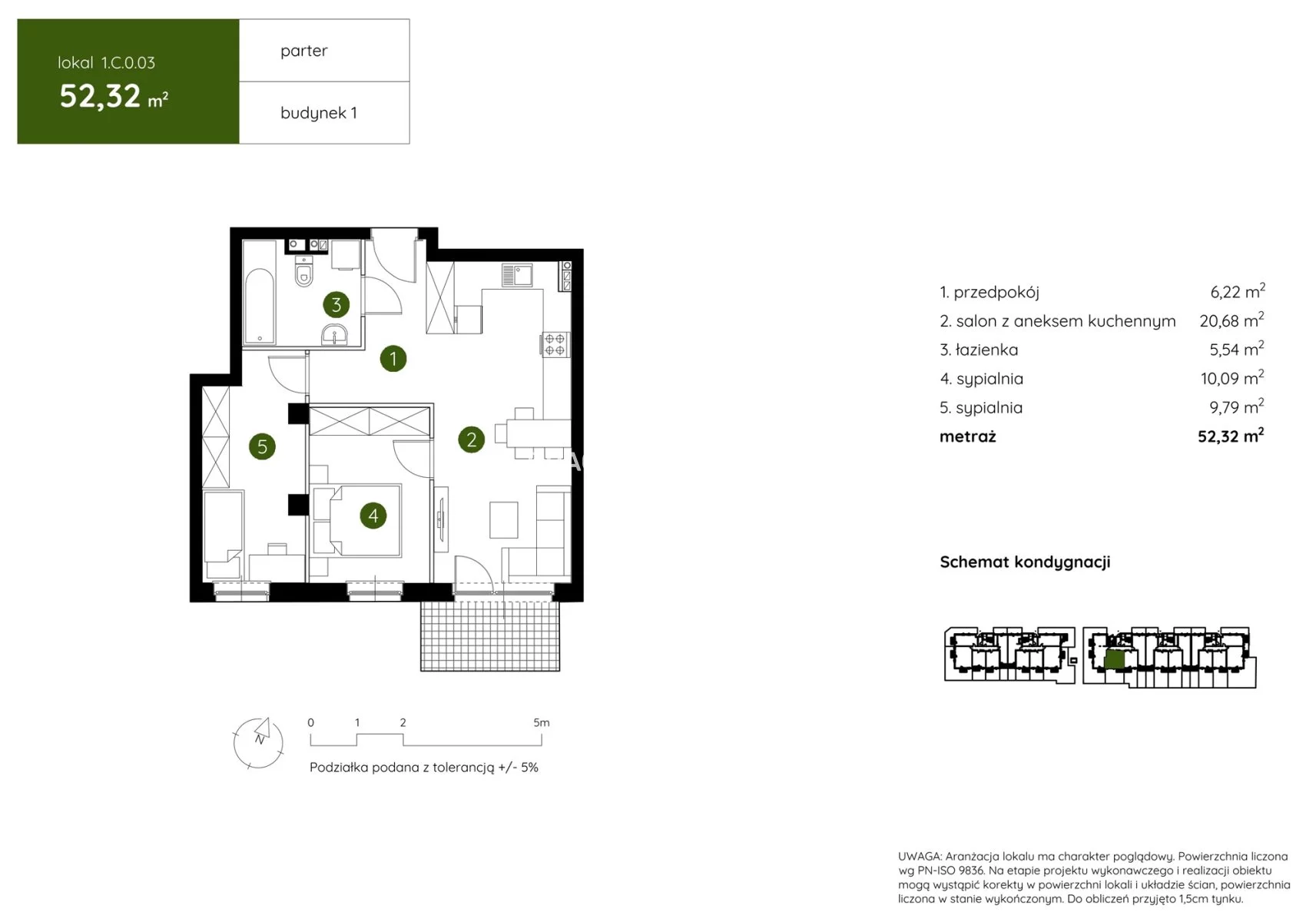 3 pokoje, mieszkanie 52,32 m², parter, oferta nr , BS2-MS-303949-18, Kraków, Prądnik Biały, Pękowicka