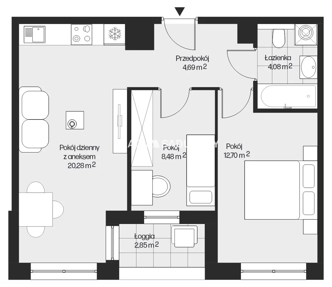 3 pokoje, mieszkanie 50,23 m², piętro 5, oferta nr , BS2-MS-301577-23, Kraków, Mistrzejowice, Piasta Kołodzieja