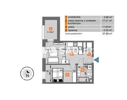 3 pokoje, mieszkanie 37,89 m², piętro 3, oferta nr , BS2-MS-297051-259, Kraków, Mistrzejowice, os. Piastów