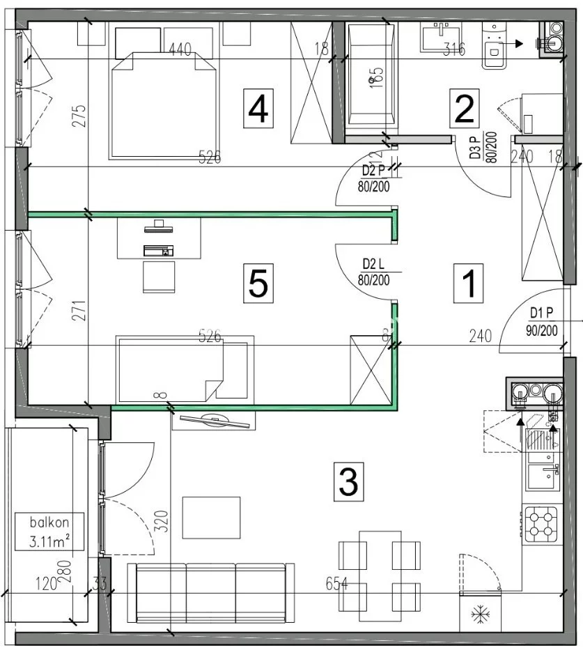 3 pokoje, mieszkanie 69,92 m², piętro 1, oferta nr , BS2-MS-298271-31, Kraków, Podgórze, Płaszów, Płaszów