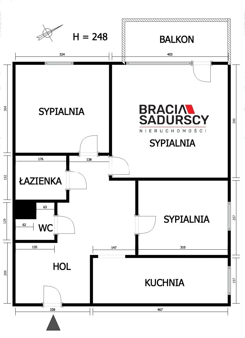 3 pokoje, mieszkanie 58,35 m², piętro 4, oferta nr , BS3-MS-310171-1, Kraków, Prądnik Czerwony, Powstańców