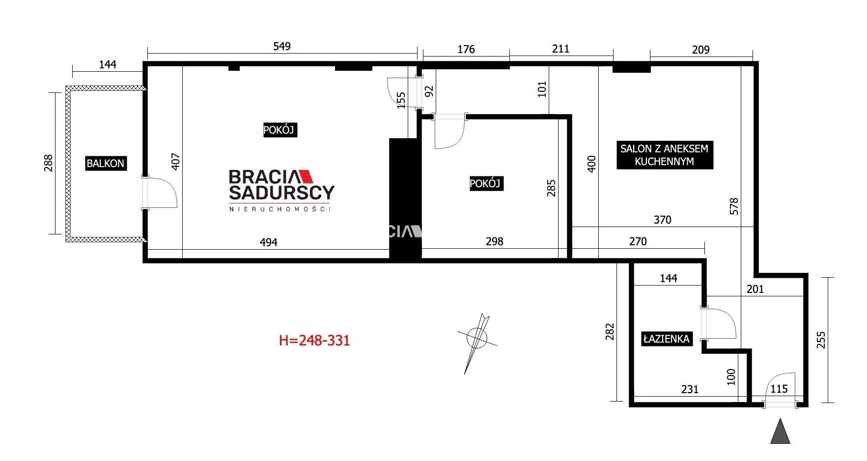 3 pokoje, mieszkanie 57,08 m², piętro 4, oferta nr , BS4-MS-311258, Kraków, Stare Miasto, Stare Miasto, Radziwiłłowska