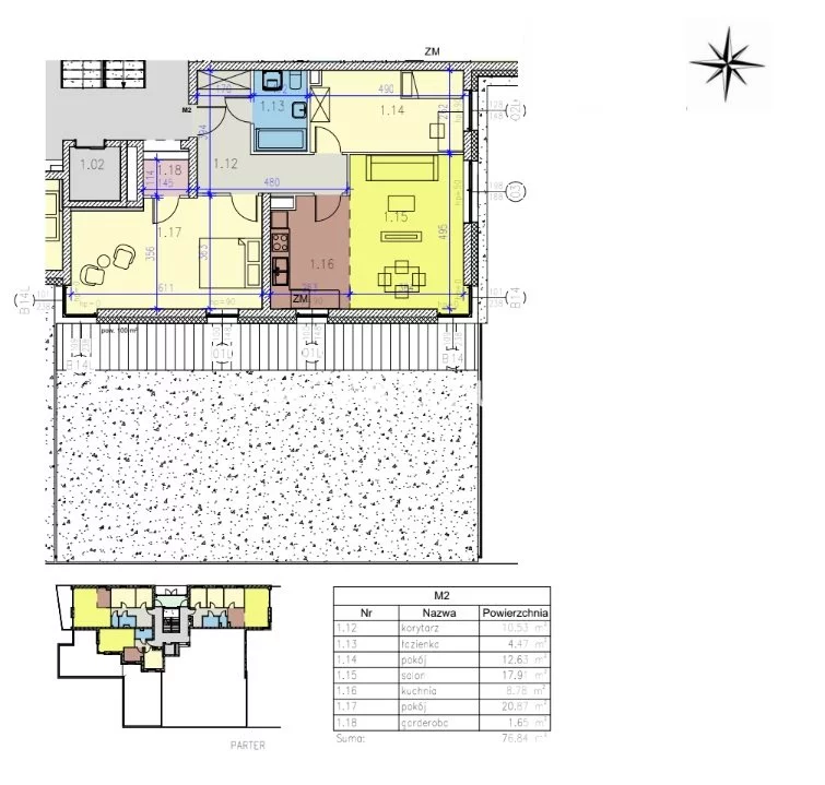 3 pokoje, mieszkanie 76,84 m², parter, oferta nr , BS2-MS-305257-64, Kraków, Prądnik Czerwony, Reduta