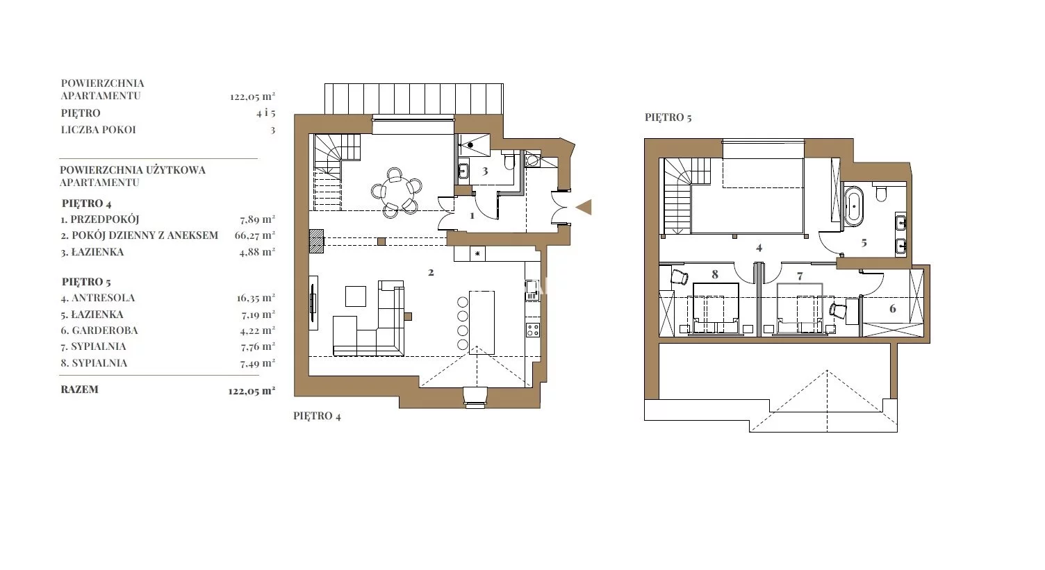 3 pokoje, mieszkanie 122,05 m², piętro 4, oferta nr , BS2-MS-309961-3, Kraków, Stare Miasto, Stare Miasto, Retoryka