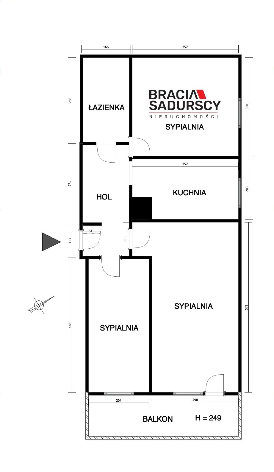 3 pokoje, mieszkanie 59,00 m², piętro 8, oferta nr , BS3-MS-311672, Kraków, Krowodrza, Rolnicza