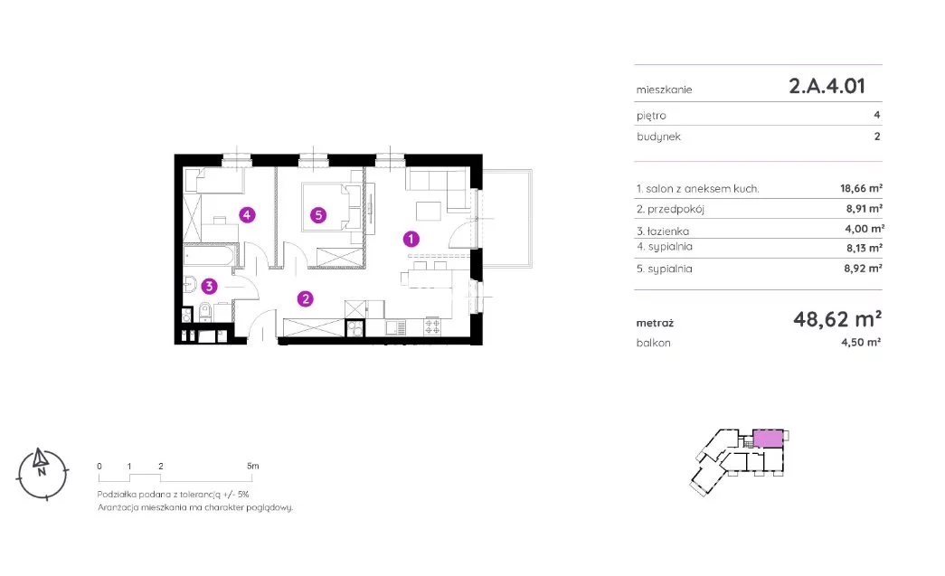 3 pokoje, mieszkanie 48,62 m², piętro 4, oferta nr , BS2-MS-298363-23, Kraków, Podgórze, Rydlówka