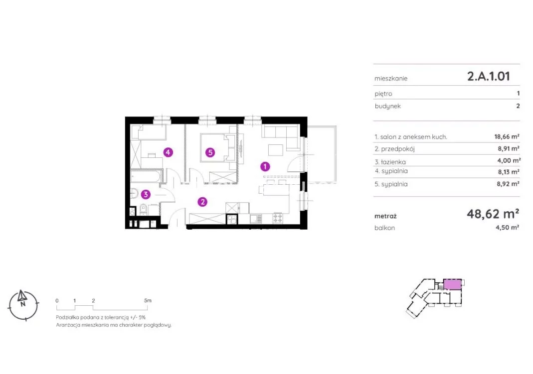 3 pokoje, mieszkanie 48,62 m², piętro 1, oferta nr , BS2-MS-298365-23, Kraków, Podgórze, Rydlówka