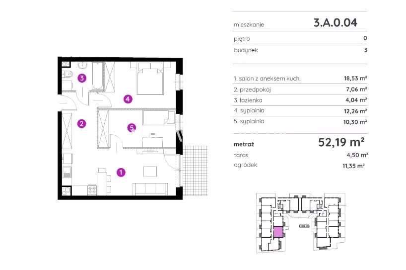3 pokoje, mieszkanie 52,19 m², parter, oferta nr , BS2-MS-298374-23, Kraków, Podgórze, Rydlówka