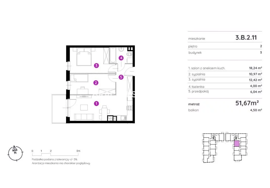 3 pokoje, mieszkanie 51,67 m², piętro 2, oferta nr , BS2-MS-301465-23, Kraków, Podgórze, Rydlówka