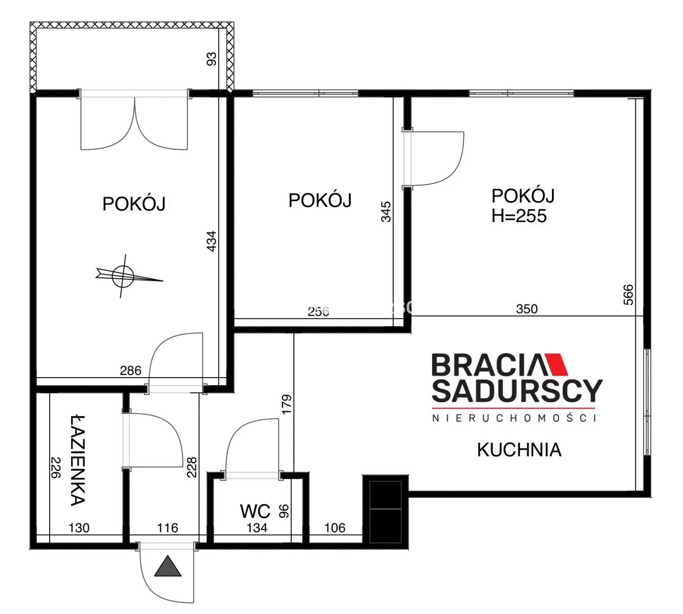 3 pokoje, mieszkanie 53,00 m², piętro 1, oferta nr , BS5-MS-308890-19, Wadowice, Sadowa
