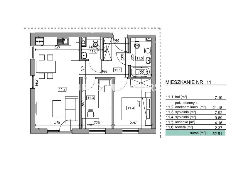 3 pokoje, mieszkanie 45,45 m², piętro 1, oferta nr , BS2-MS-305835, Myślenice, Słowińska