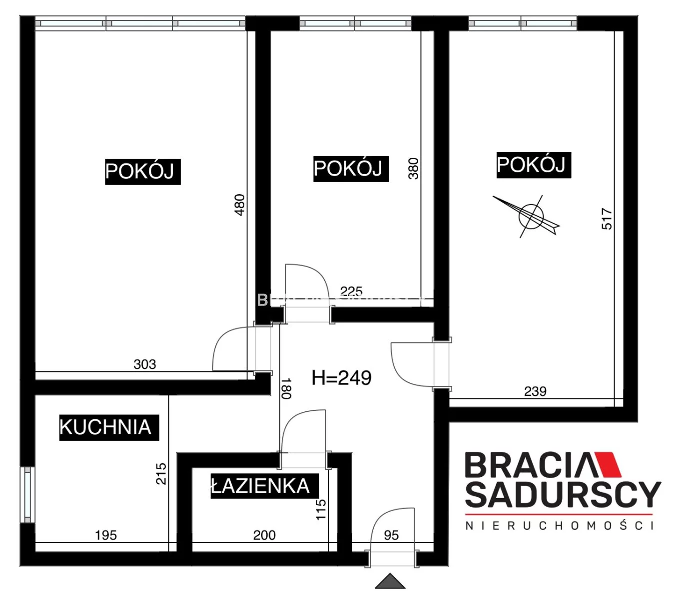 3 pokoje, mieszkanie 50,00 m², parter, oferta nr , BS1-MS-311797, Kraków, Prądnik Biały, Azory, Stachiewicza