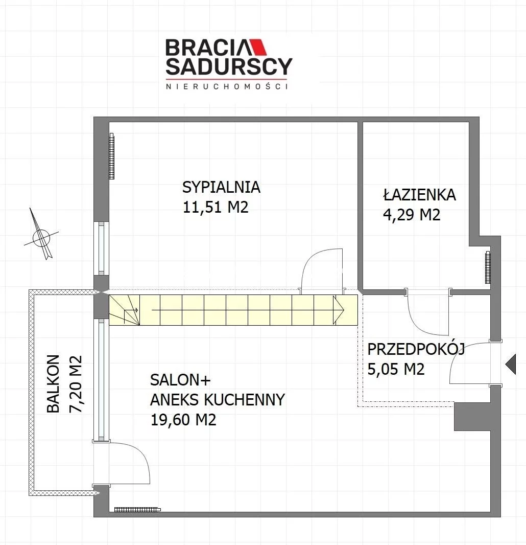 Mieszkanie trzypokojowe 40,45 m², Kraków, Prądnik Biały, Bronowice Wielkie, Stawowa, Sprzedaż